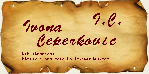 Ivona Čeperković vizit kartica
